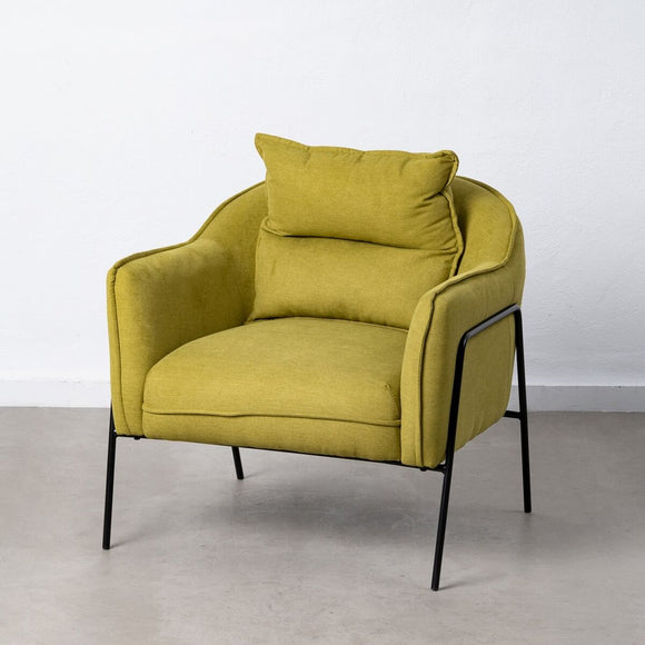 Armchair 76,5 x 70 x 74 cm Synthetic Fabric Metal Green-0
