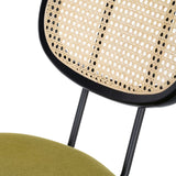 Dining Chair Black Green Natural Rattan 48 x 54 x 80 cm-5