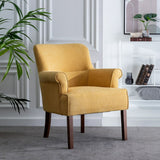 Armchair 77 x 64 x 88 cm Synthetic Fabric Wood Mustard-10