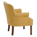 Armchair 77 x 64 x 88 cm Synthetic Fabric Wood Mustard-9