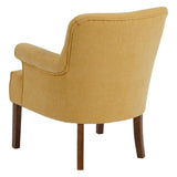 Armchair 77 x 64 x 88 cm Synthetic Fabric Wood Mustard-8