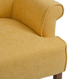 Armchair 77 x 64 x 88 cm Synthetic Fabric Wood Mustard-5