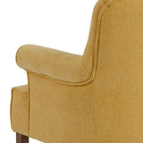 Armchair 77 x 64 x 88 cm Synthetic Fabric Wood Mustard-4