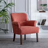 Armchair 77 x 64 x 88 cm Synthetic Fabric Wood Dark Red-10
