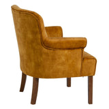Armchair 77 x 64 x 88 cm Synthetic Fabric Wood Ocre-9