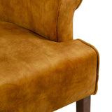 Armchair 77 x 64 x 88 cm Synthetic Fabric Wood Ocre-5