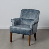 Armchair 77 x 64 x 88 cm Synthetic Fabric Wood Light Blue-0