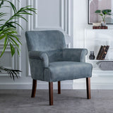 Armchair 77 x 64 x 88 cm Synthetic Fabric Wood Light Blue-4