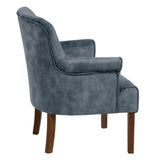 Armchair 77 x 64 x 88 cm Synthetic Fabric Wood Light Blue-3