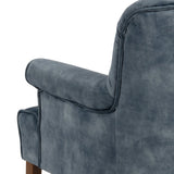 Armchair 77 x 64 x 88 cm Synthetic Fabric Wood Light Blue-8
