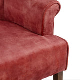 Armchair 77 x 64 x 88 cm Synthetic Fabric Wood Dark Red-5