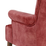 Armchair 77 x 64 x 88 cm Synthetic Fabric Wood Dark Red-4