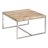 Centre Table 70 x 70 x 41 cm Metal Wood 3 Units-8
