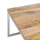 Centre Table 70 x 70 x 41 cm Metal Wood 3 Units-6