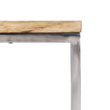 Centre Table 70 x 70 x 41 cm Metal Wood 3 Units-5