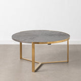 Centre Table Golden Dark brown 90 x 90 x 45 cm-9