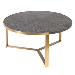 Centre Table Golden Dark brown 90 x 90 x 45 cm-0