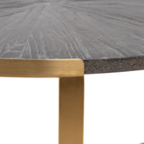 Centre Table Golden Dark brown 90 x 90 x 45 cm-6