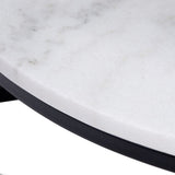 Centre Table White Black Crystal Marble Iron 80 x 80 x 46,5 cm-3