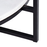 Centre Table White Black Crystal Marble Iron 80 x 80 x 46,5 cm-1