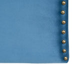 Headboard 180 x 6 x 60 cm Synthetic Fabric Blue-3