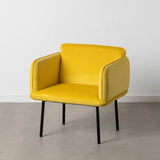 Armchair Yellow Black 100 % polyester 76 x 64 x 77 cm-8