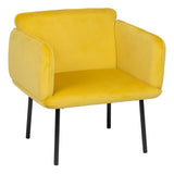 Armchair Yellow Black 100 % polyester 76 x 64 x 77 cm-0