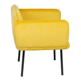 Armchair Yellow Black 100 % polyester 76 x 64 x 77 cm-7