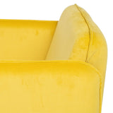 Armchair Yellow Black 100 % polyester 76 x 64 x 77 cm-3