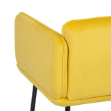 Armchair Yellow Black 100 % polyester 76 x 64 x 77 cm-2
