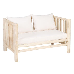 2-Seater Sofa AKAR 131 x 80 x 77,5 cm Natural Teak-0