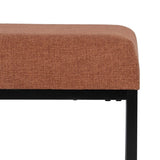 Bench Synthetic Fabric Metal Dark Red 120 x 40 x 45 cm-3