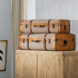 Set of Chests 80 x 41,5 x 25 cm Synthetic Fabric Wood Frames (2 Pieces)-10