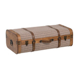 Set of Chests 80 x 41,5 x 25 cm Synthetic Fabric Wood Frames (2 Pieces)-9