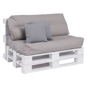 Cushion 4 Pieces Grey 120 x 80 cm-0