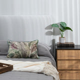 Headboard 160 x 4 x 80 cm Synthetic Fabric Grey Wood-3