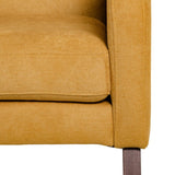 Armchair 70 x 82 x 88 cm Synthetic Fabric Wood Mustard-3