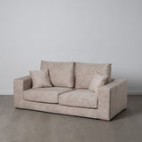 Sofa Beige Fibre Pine Foam rubber 206 x 88 x 100 cm-9