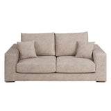 Sofa Beige Fibre Pine Foam rubber 206 x 88 x 100 cm-8