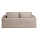 Sofa Beige Fibre Pine Foam rubber 206 x 88 x 100 cm-7