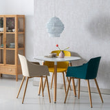 Dining Table White MDF Wood 90 x 90 x 74 cm-6