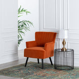 Armchair 63 x 50 x 83 cm Synthetic Fabric Wood Orange-9