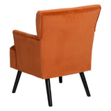 Armchair 63 x 50 x 83 cm Synthetic Fabric Wood Orange-7
