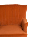 Armchair 63 x 50 x 83 cm Synthetic Fabric Wood Orange-6