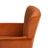 Armchair 63 x 50 x 83 cm Synthetic Fabric Wood Orange-5