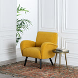 Armchair 72 x 71 x 81 cm Synthetic Fabric Wood Yellow-9
