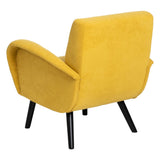 Armchair 72 x 71 x 81 cm Synthetic Fabric Wood Yellow-7