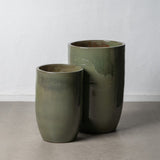 Vase 52 x 52 x 80 cm Green Ceramic (2 Units)-1