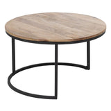 Set of 3 tables Black Natural 79 x 79 x 48 cm-7