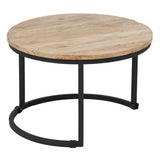 Set of 3 tables Black Natural 79 x 79 x 48 cm-6